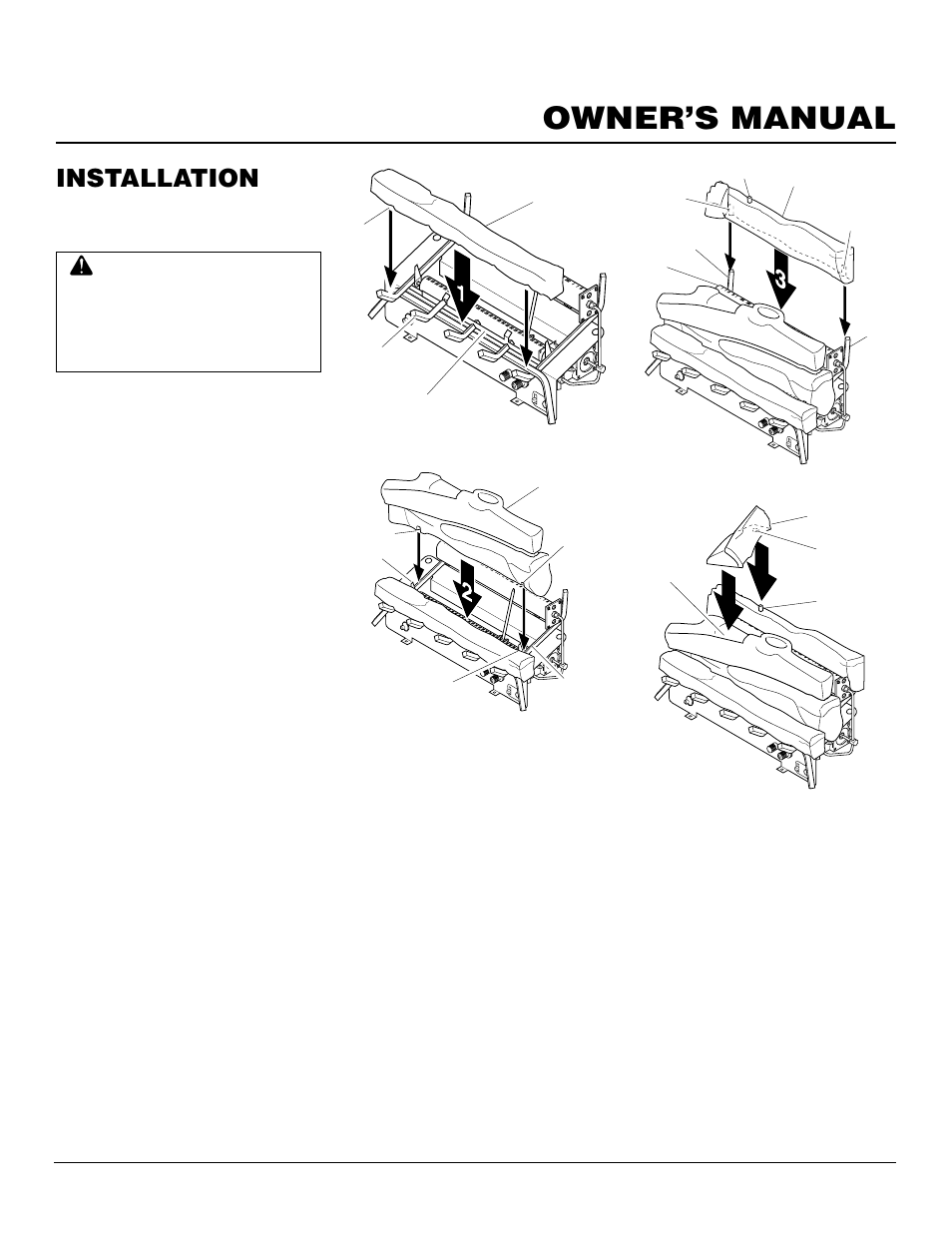 Owner’s manual 4 4, Installation | Desa VS30PRA User Manual | Page 13 / 26
