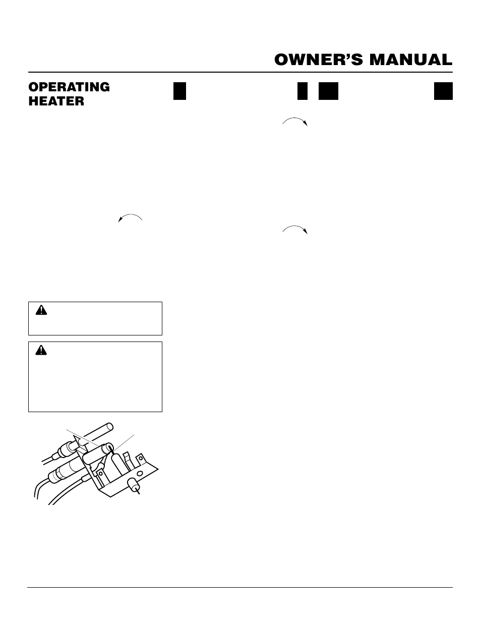 Owner’s manual, Operating heater | Desa VS30PRA User Manual | Page 15 / 26