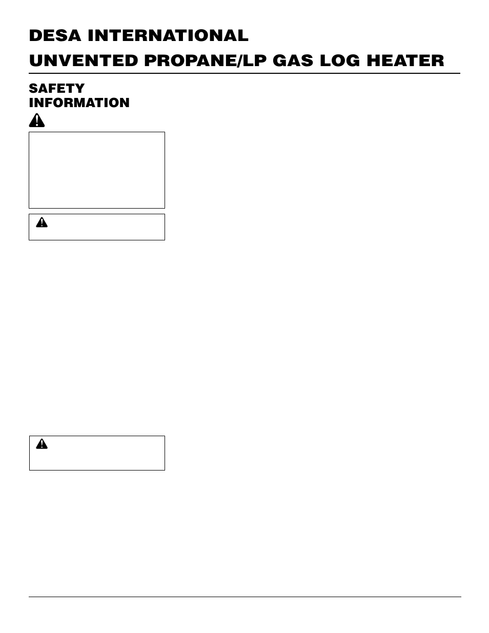 Safety information | Desa VS30PRA User Manual | Page 2 / 26