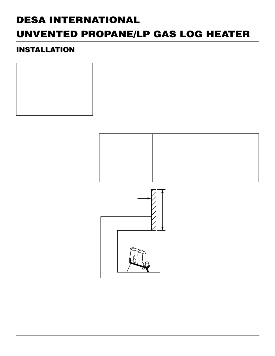 Installation | Desa VS30PRA User Manual | Page 8 / 26