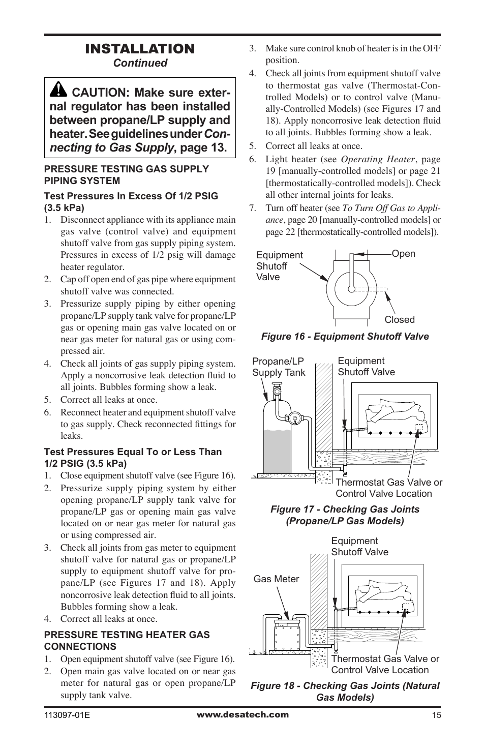 Installation | Desa CCL3018PTA/NTA  EN User Manual | Page 15 / 40