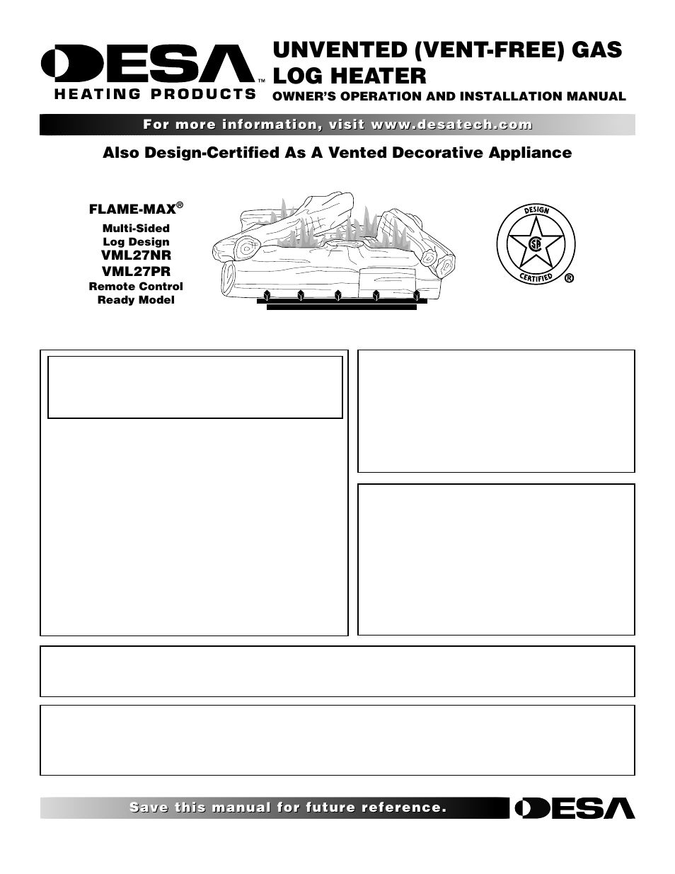 Desa VML27NR User Manual | 28 pages