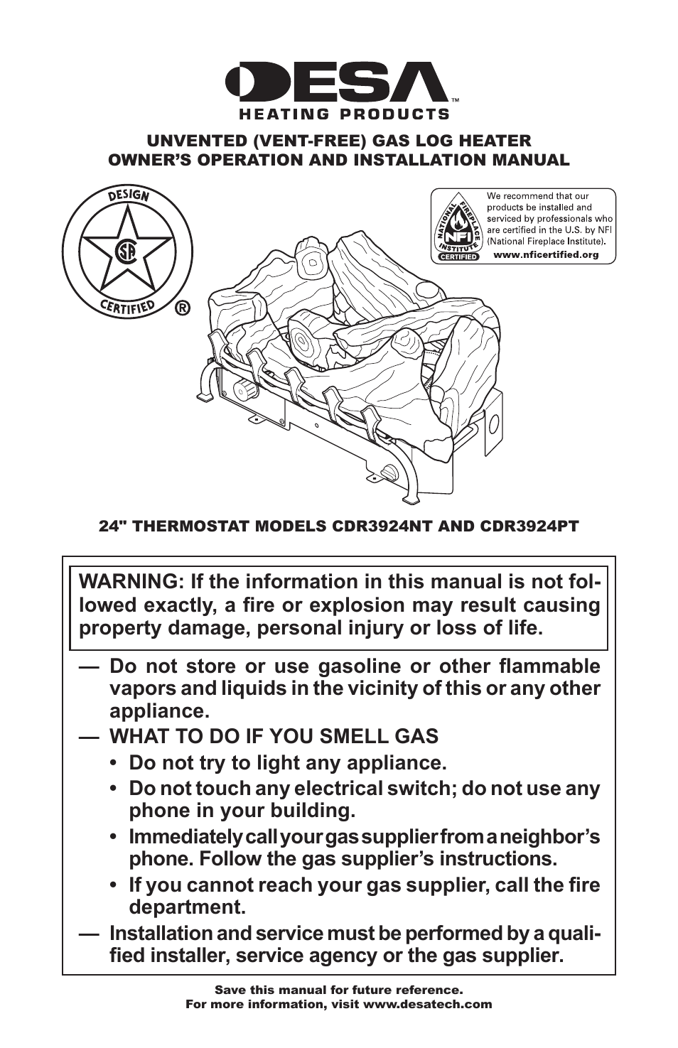 Desa CDR3924NT User Manual | 28 pages