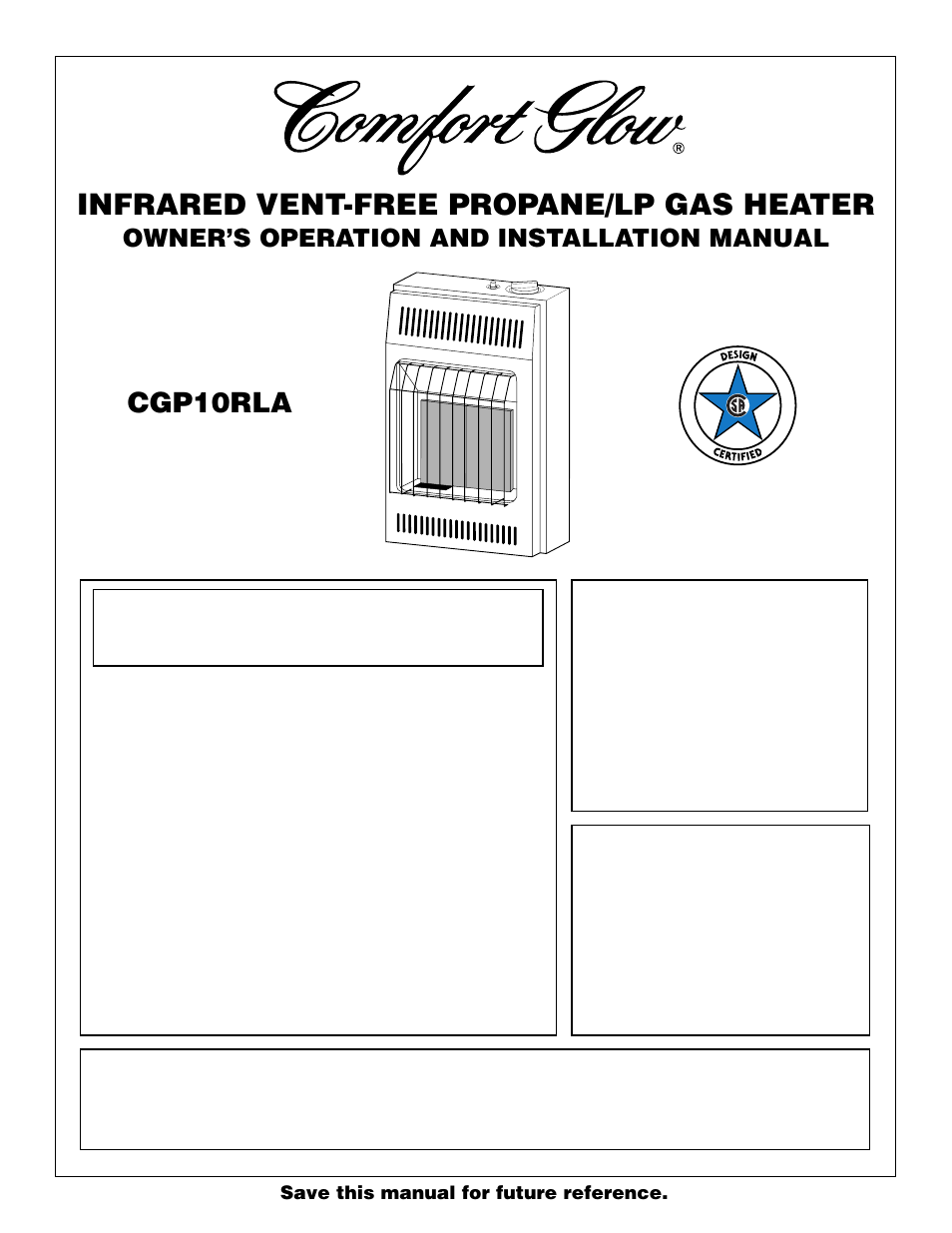 Desa CGP10RLA User Manual | 20 pages