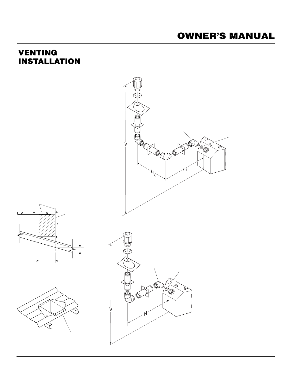 Owner’s manual, Venting installation, Continued | Desa DVF34 User Manual | Page 13 / 36