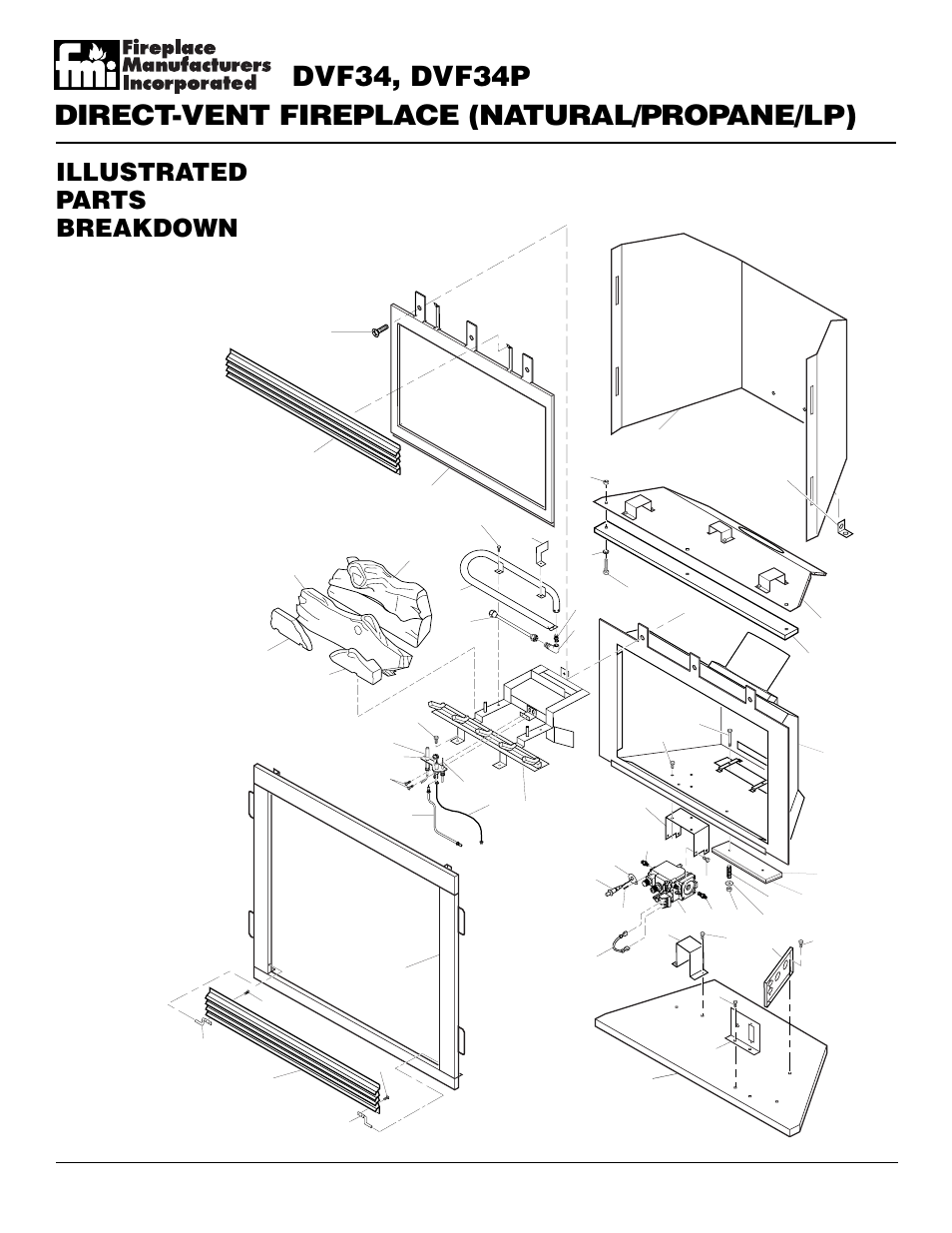 Illustrated parts breakdown | Desa DVF34 User Manual | Page 32 / 36