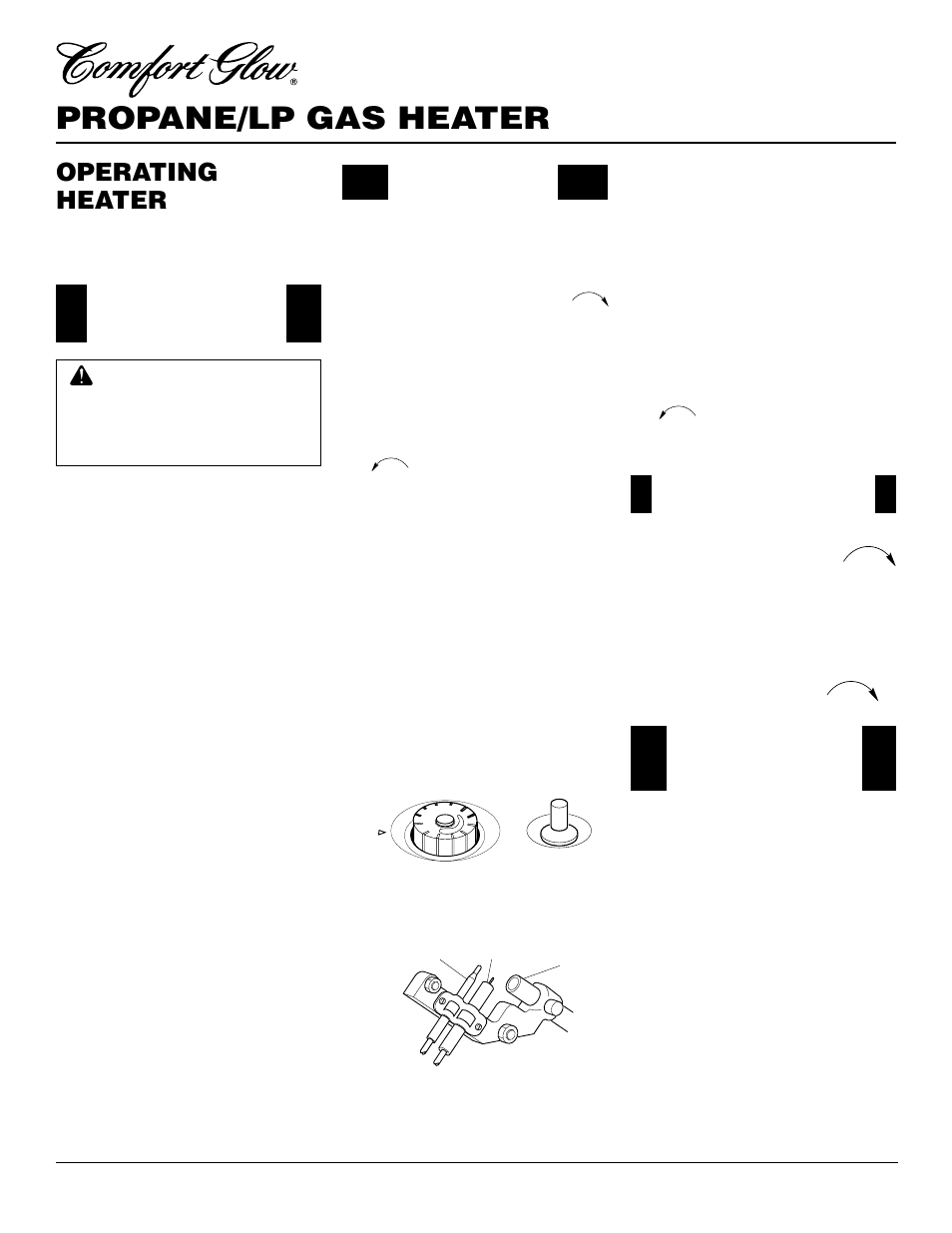 Propane/lp gas heater, Operating heater, Continued | Desa CG10P User Manual | Page 12 / 26