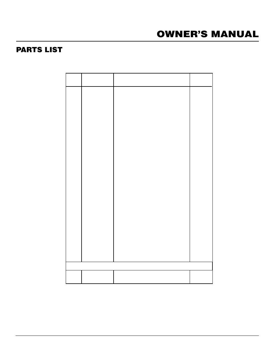 Owner’s manual, Parts list, Cg10p | Desa CG10P User Manual | Page 21 / 26