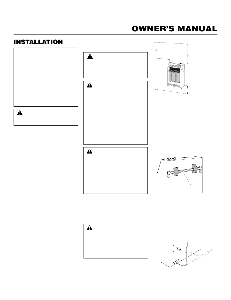 Owner’s manual, Installation | Desa CG10P User Manual | Page 7 / 26