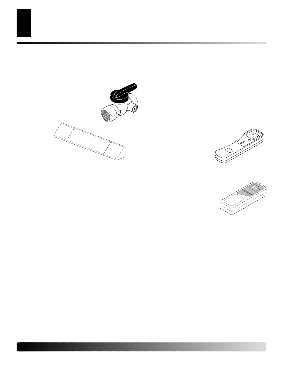 Accessories, Parts central, Equipment shutoff valve ga5010 | Fireplace hood, Lava rock - ga6060, Damper clamp - ga6080, Not shown) | Desa CCL3018PR User Manual | Page 28 / 32