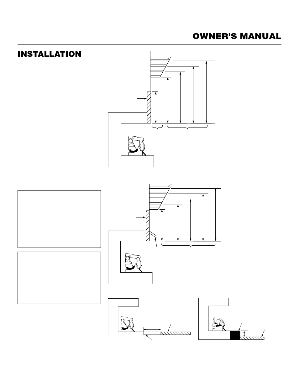 Owner’s manual, Installation, Continued | Mantel clearances, Floor clearances, Determining minimum mantel clearances | Desa CCL3930NR User Manual | Page 9 / 28