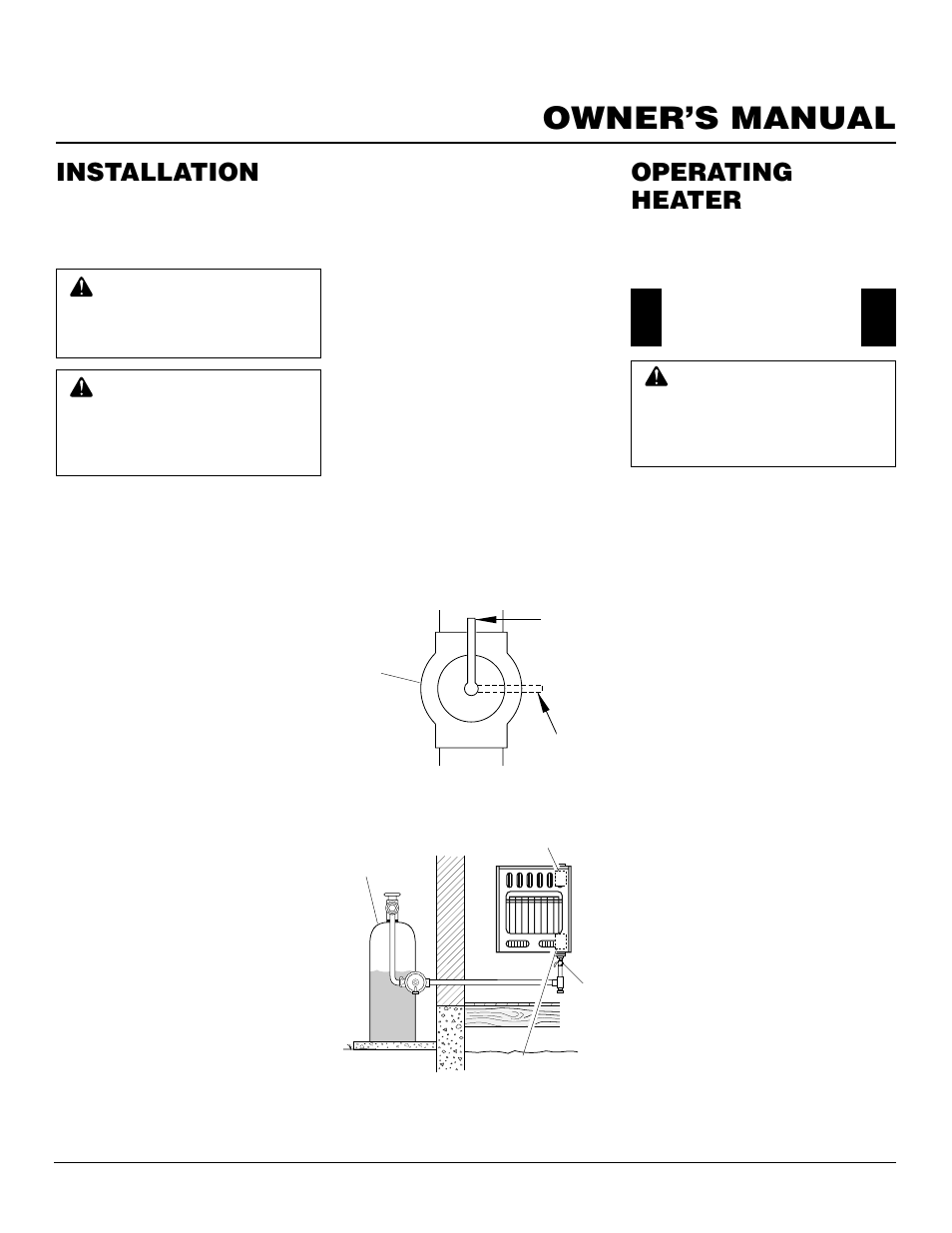 Owner’s manual, Operating heater, Installation | Continued | Desa FBS-5C User Manual | Page 11 / 28
