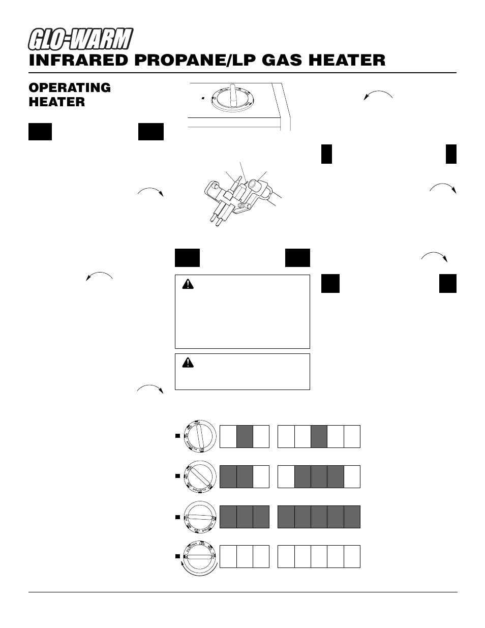 Infrared propane/lp gas heater, Operating heater, Continued | Desa FBS-5C User Manual | Page 12 / 28