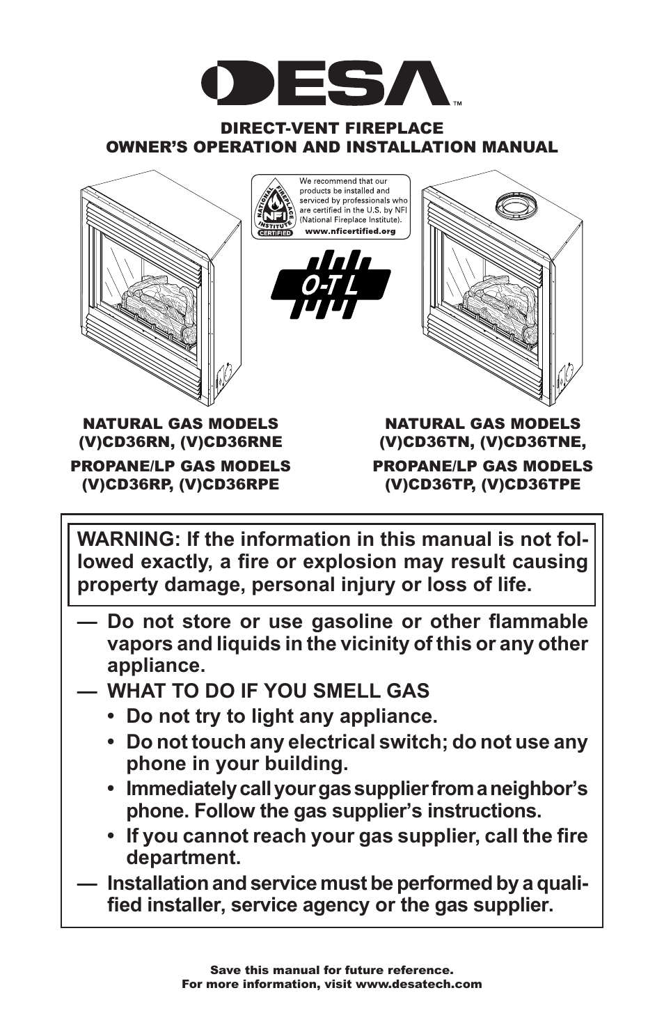 Desa V)CD36RN User Manual | 52 pages