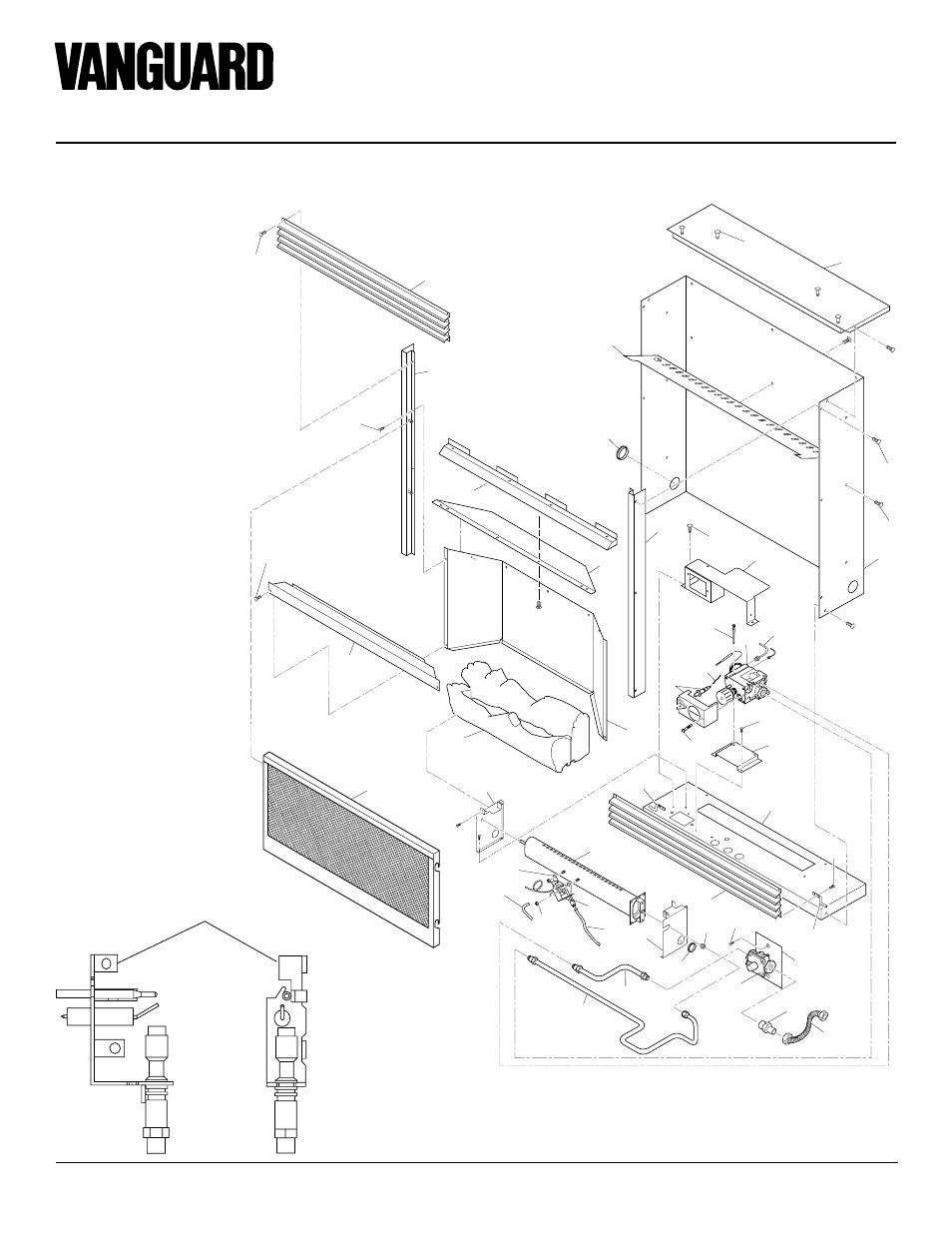 Compact classic hearth fireplace vmh26tnb, Illustrated parts breakdown, Vmh26tnb | Desa VMH26TNB User Manual | Page 24 / 28