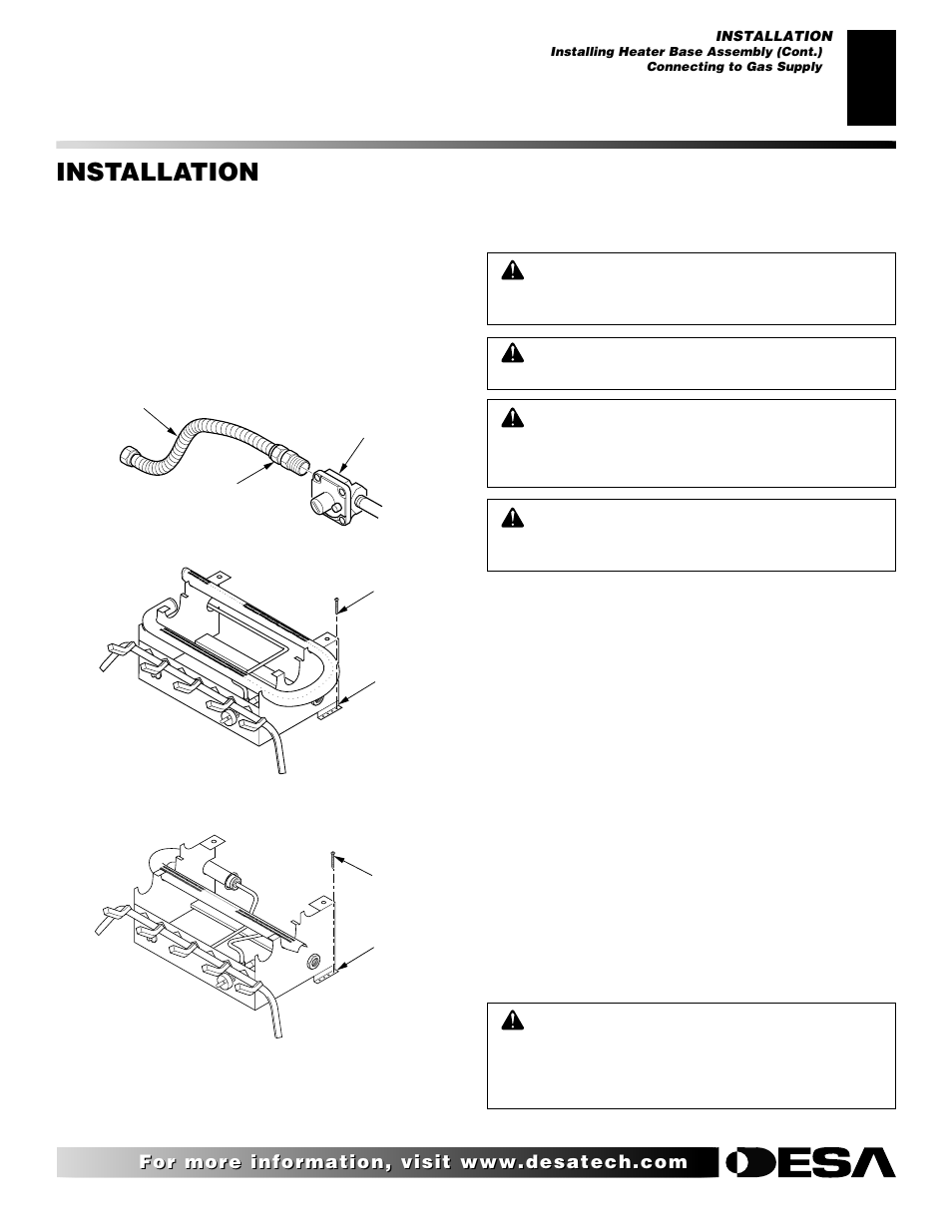 Installation, Continued | Desa CGD3018 User Manual | Page 11 / 42