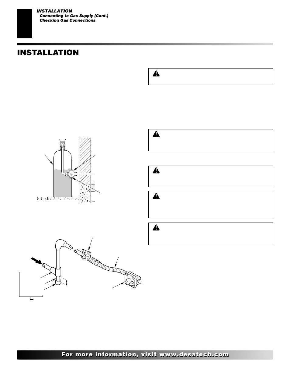 Installation, Continued | Desa CGD3018 User Manual | Page 12 / 42