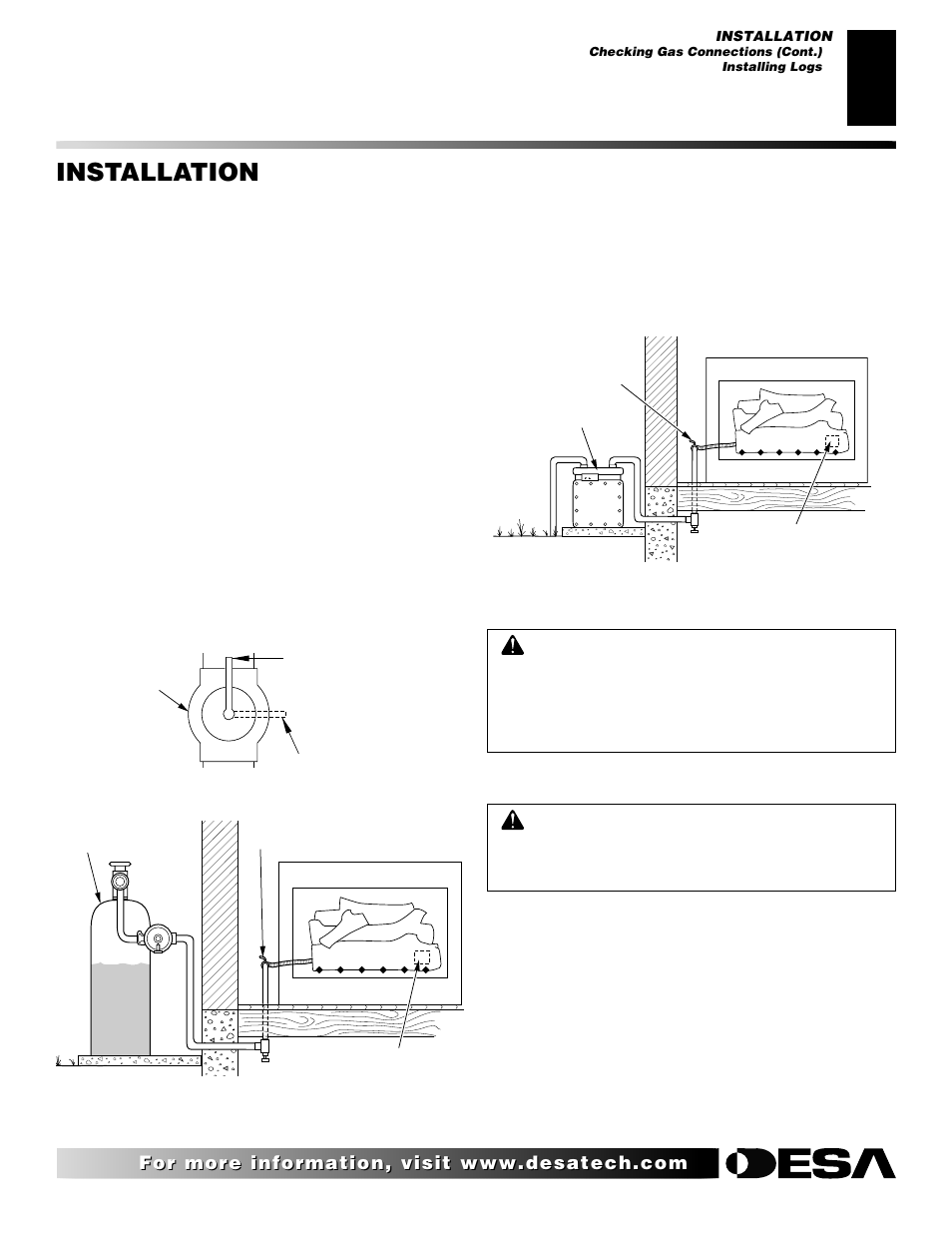 Installation, Continued | Desa CGD3018 User Manual | Page 13 / 42