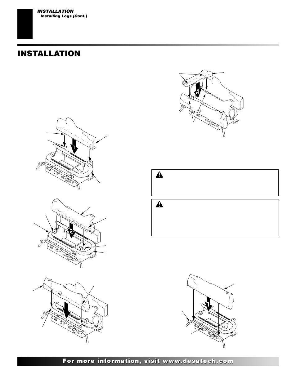 Installation, Continued | Desa CGD3018 User Manual | Page 14 / 42