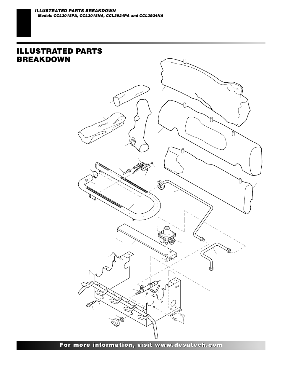 Illustrated parts breakdown | Desa CGD3018 User Manual | Page 28 / 42