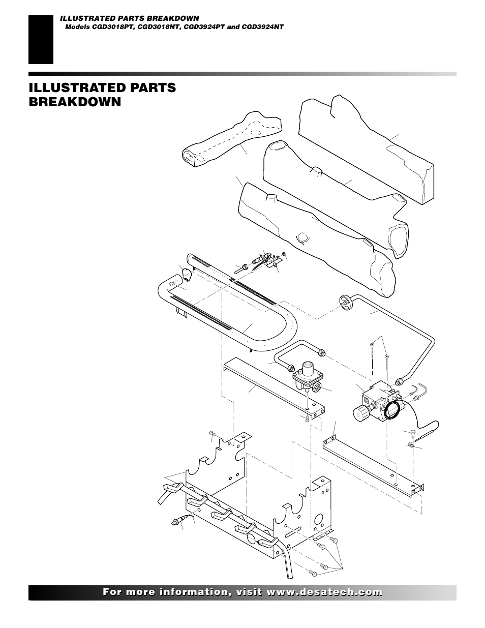 Illustrated parts breakdown | Desa CGD3018 User Manual | Page 30 / 42
