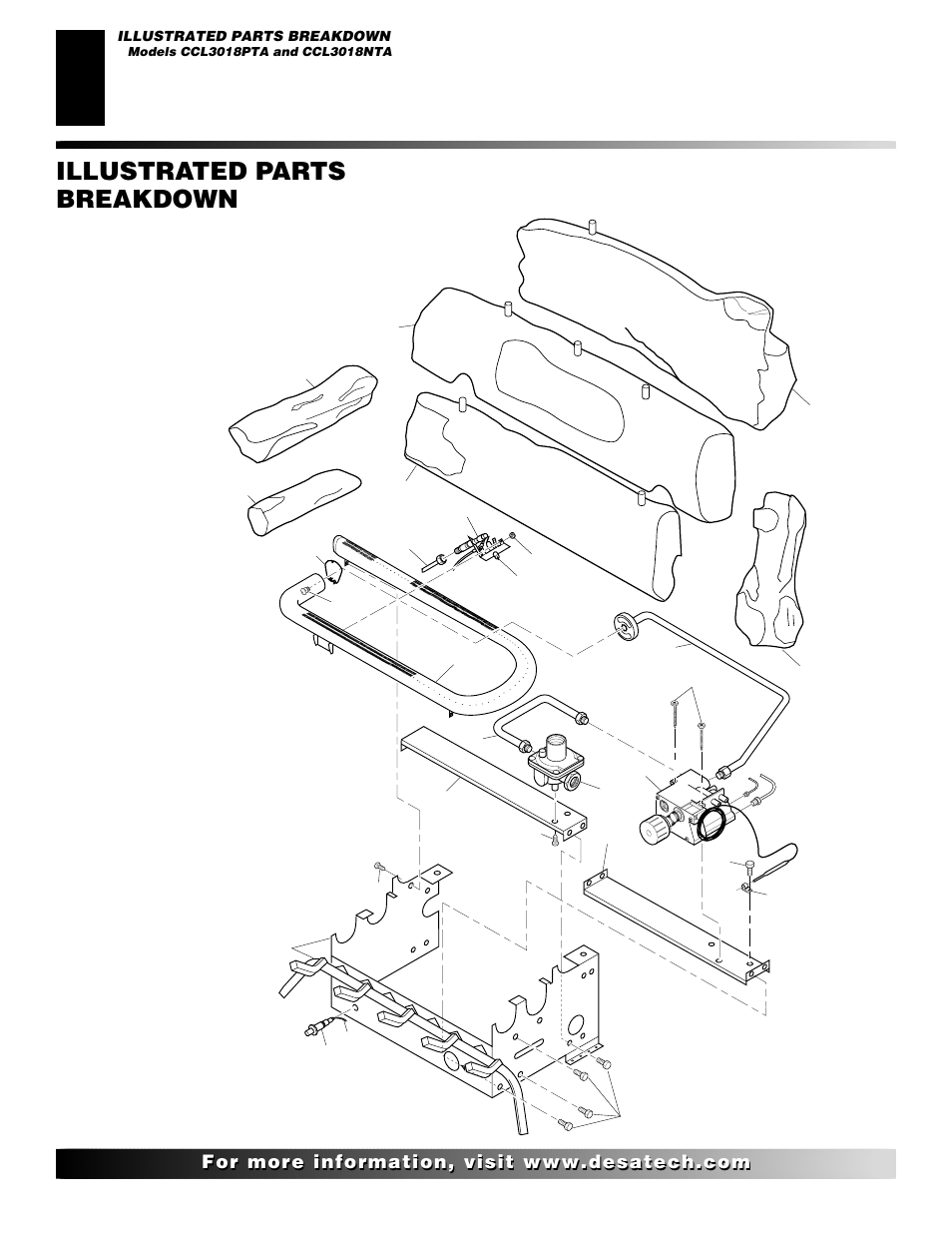 Illustrated parts breakdown | Desa CGD3018 User Manual | Page 32 / 42