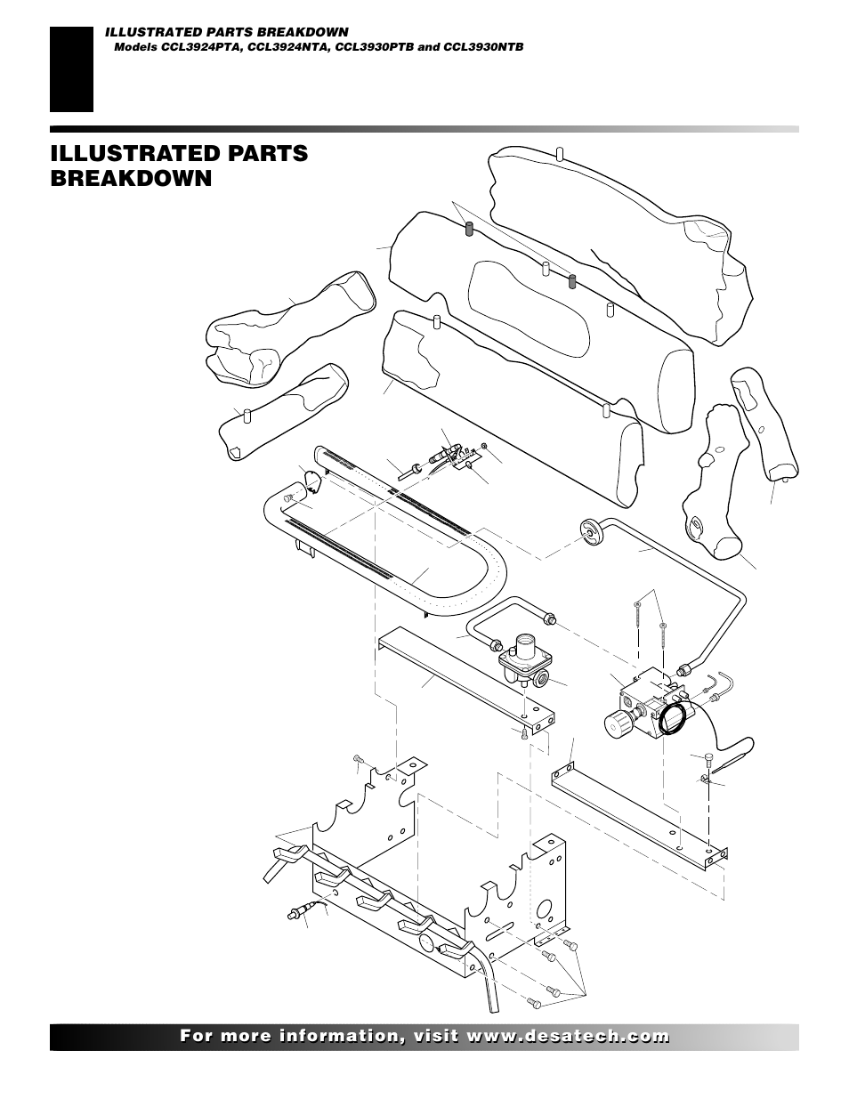 Illustrated parts breakdown | Desa CGD3018 User Manual | Page 34 / 42