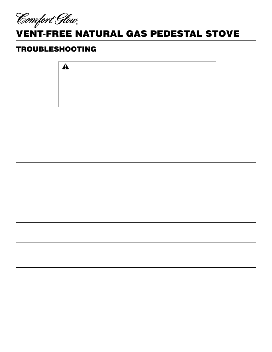 Vent-free natural gas pedestal stove, Troubleshooting, Continued | Desa S26NT User Manual | Page 16 / 24
