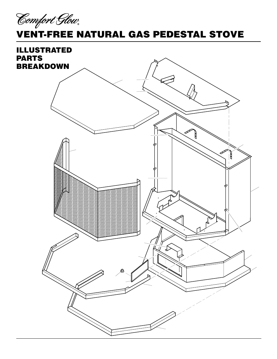 Vent-free natural gas pedestal stove, Illustrated parts breakdown, S26nt | Desa S26NT User Manual | Page 20 / 24