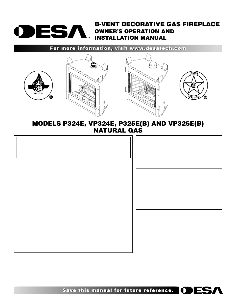 Desa VP324E User Manual | 30 pages