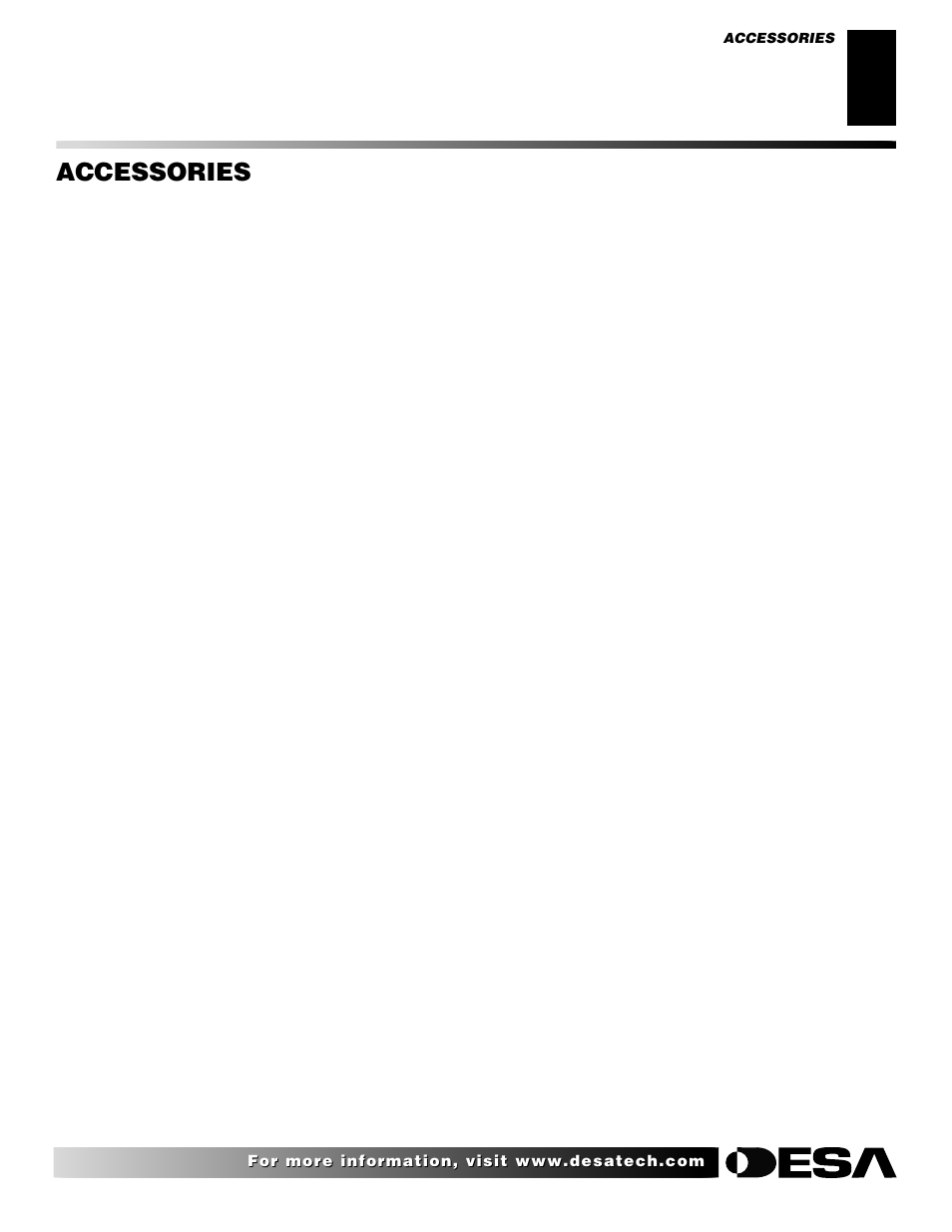 Accessories | Desa VP324E User Manual | Page 21 / 30