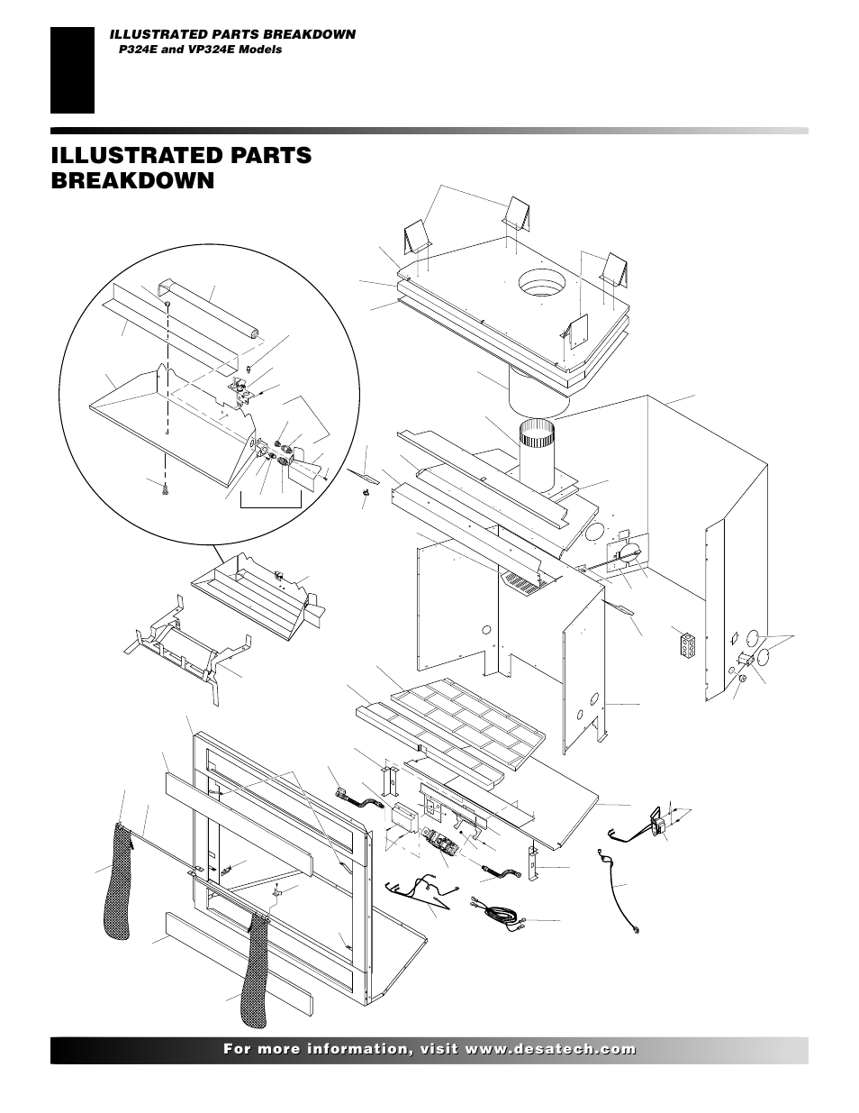 Illustrated parts breakdown | Desa VP324E User Manual | Page 22 / 30