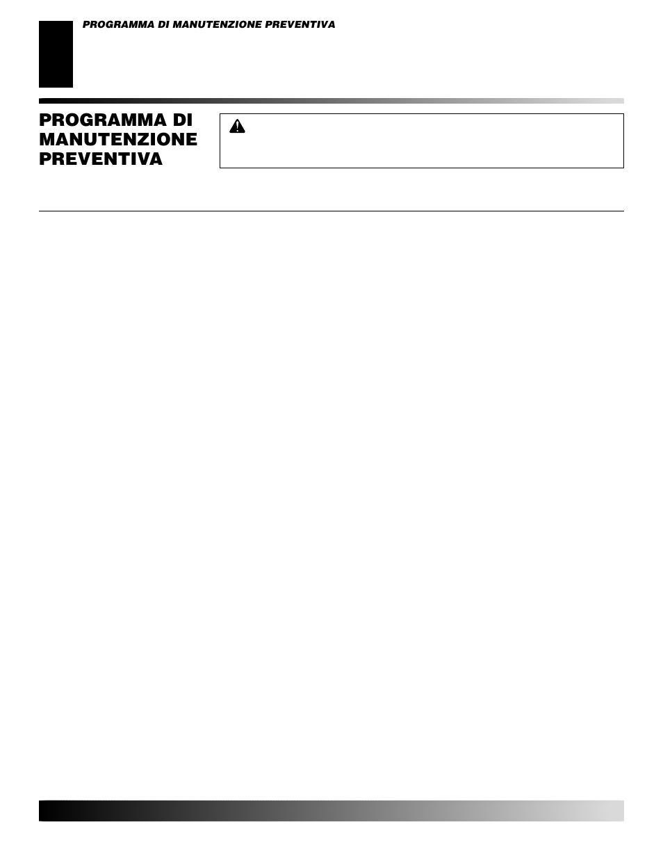 Programma di manutenzione preventiva | Desa GK30 User Manual | Page 30 / 94