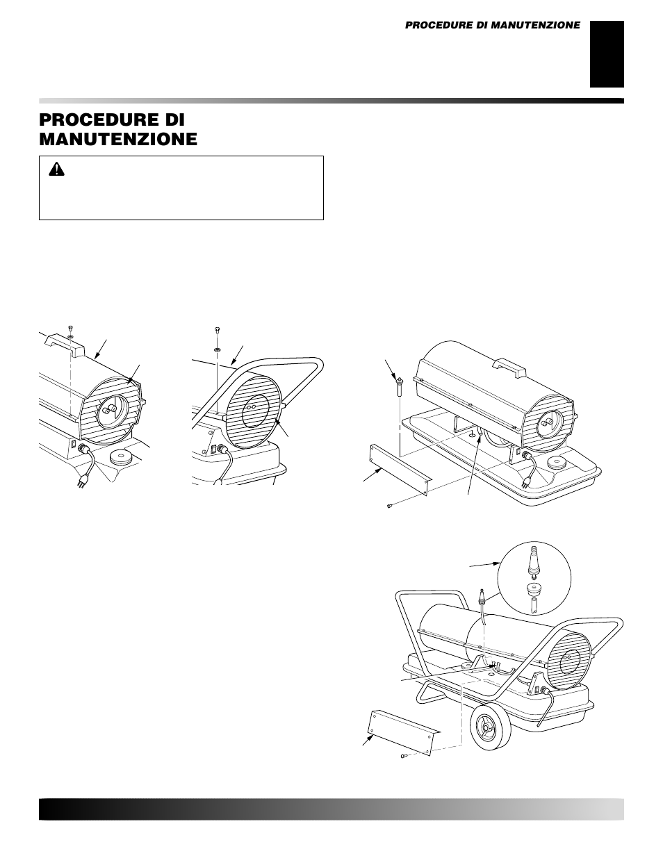 Procedure di manutenzione | Desa GK30 User Manual | Page 33 / 94