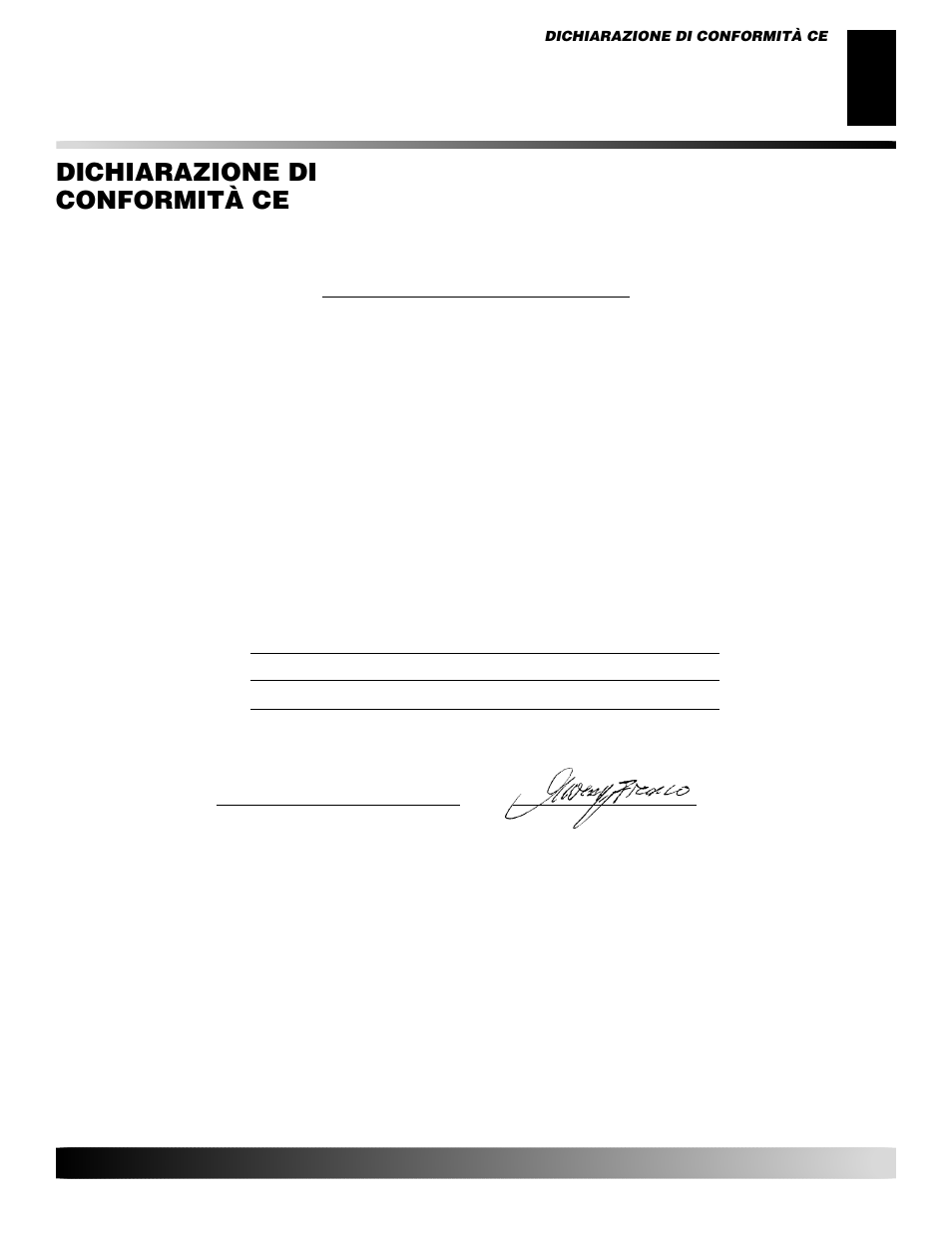 Dichiarazione di conformità ce | Desa GK30 User Manual | Page 47 / 94