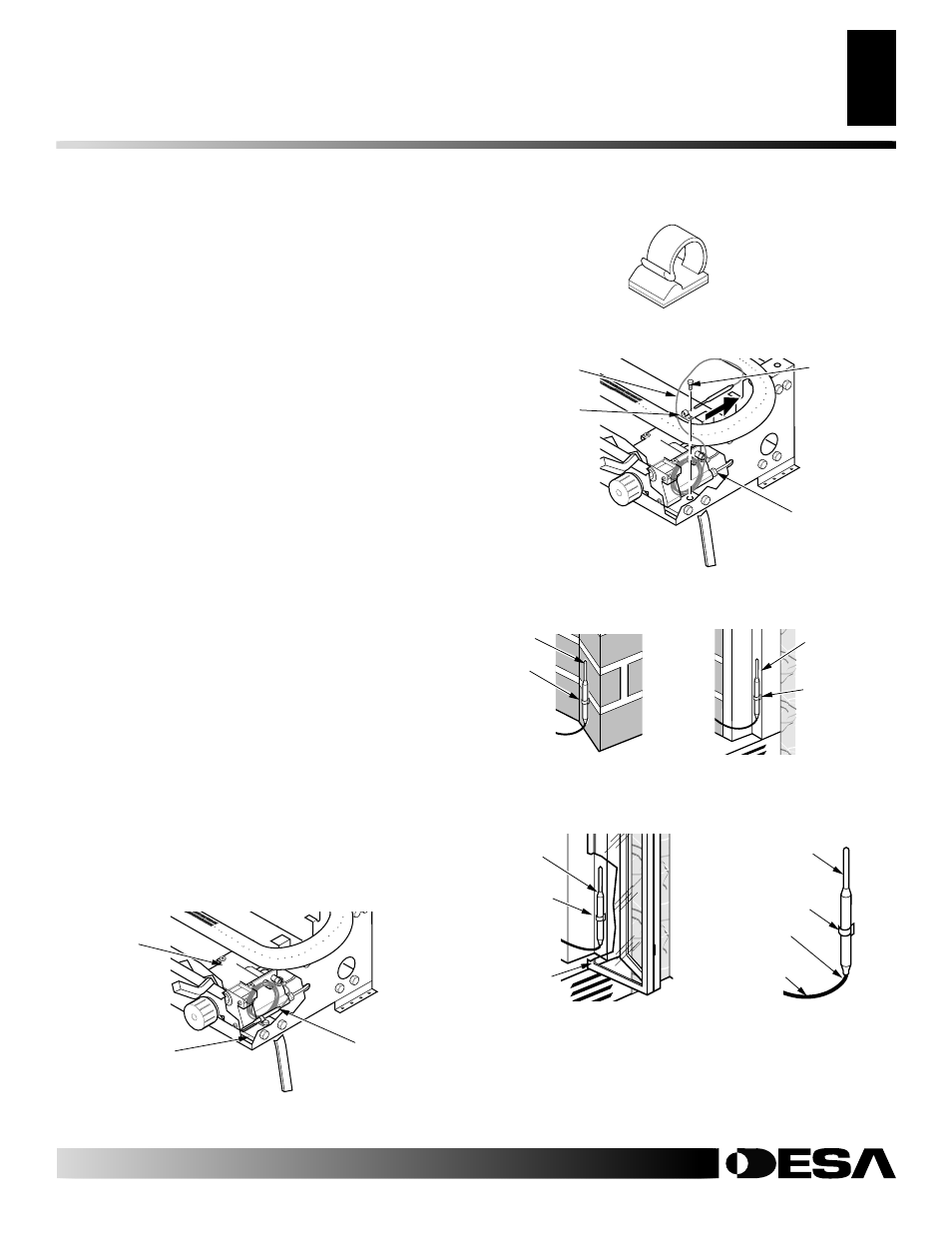 Optional positioning of thermostat, Sensing bulb, Optional positioning of thermostat sensing bulb | For masonry and factory-built metal fireplace | Desa CGD3018P User Manual | Page 27 / 44