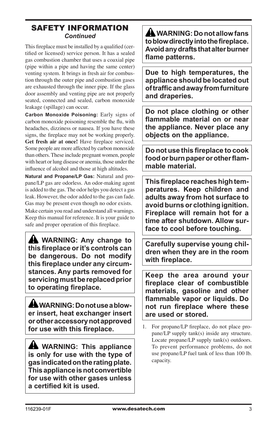 Safety information | Desa KC42N User Manual | Page 3 / 44