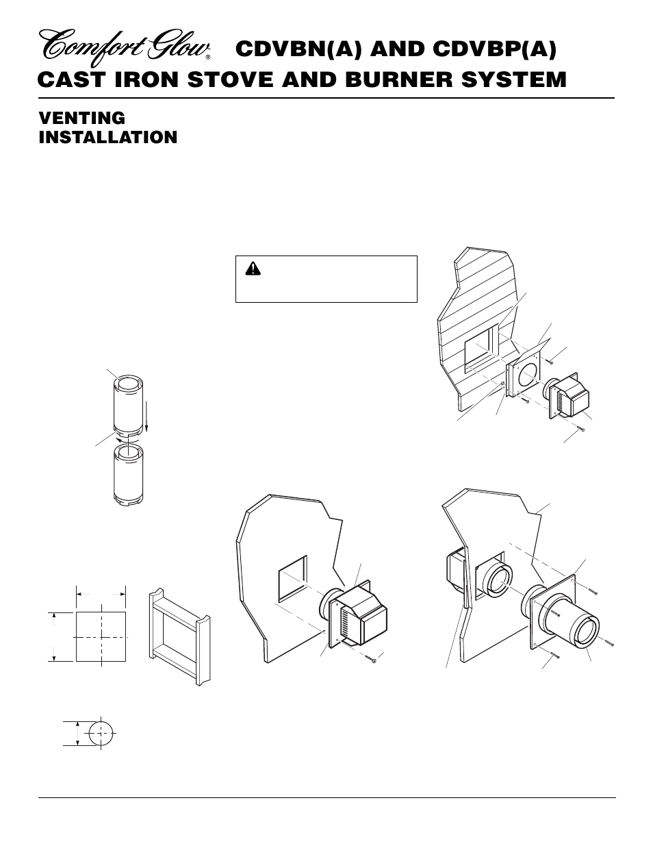 Cast iron stove and burner system, Cdvbn(a) and cdvbp(a), Venting installation | Continued | Desa CDVBN(A) User Manual | Page 12 / 36