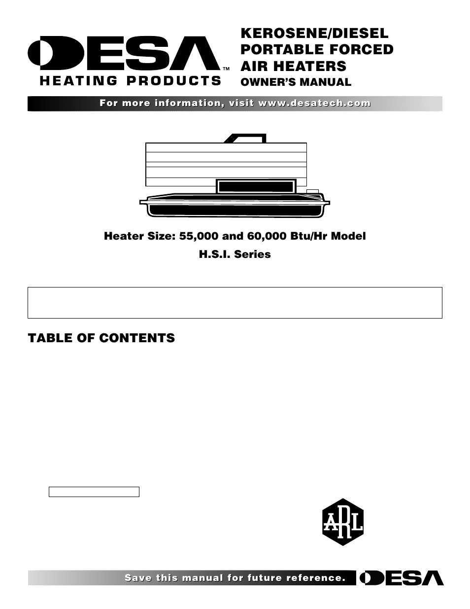 Desa H.S.I. User Manual | 40 pages