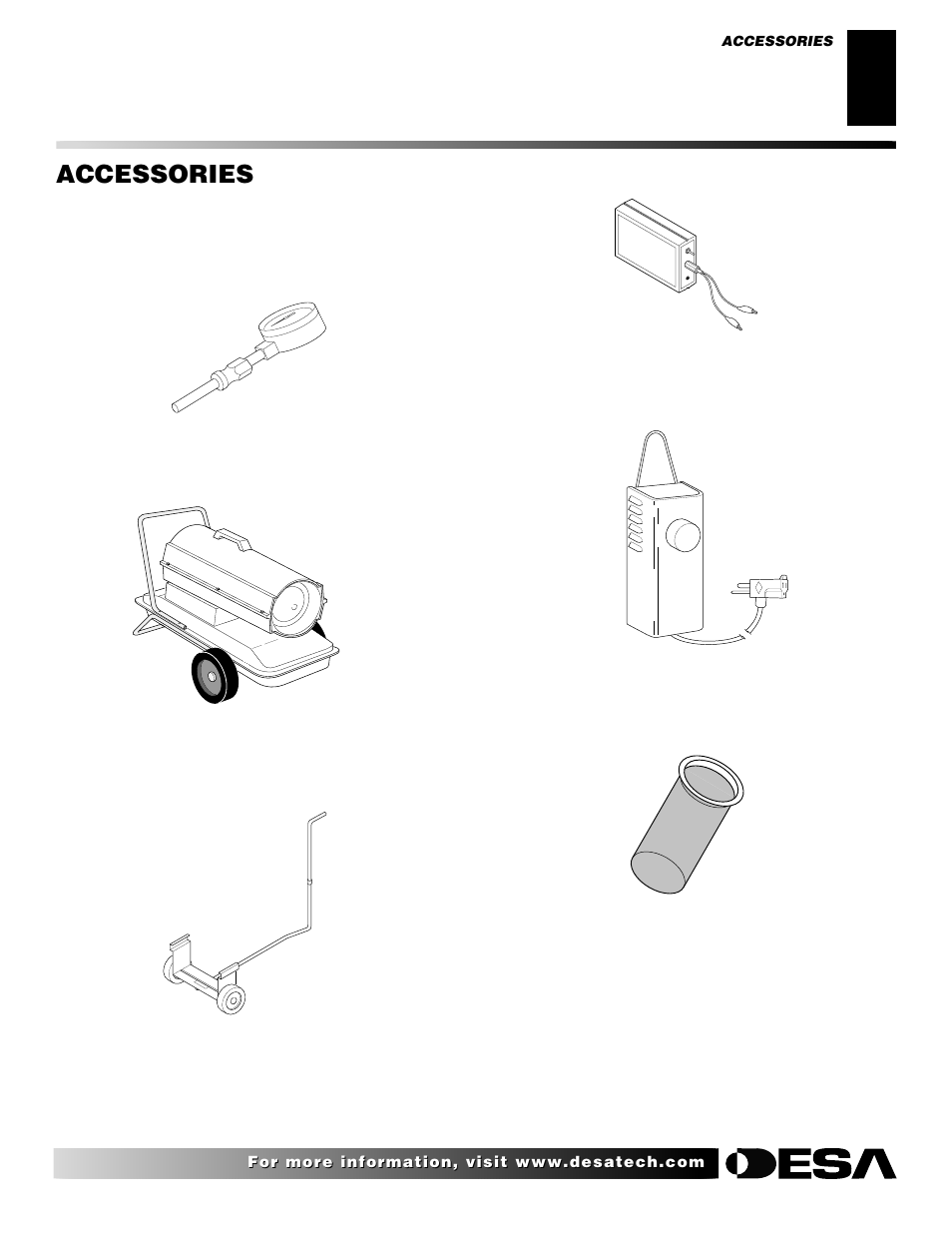 Accessories | Desa H.S.I. User Manual | Page 13 / 40