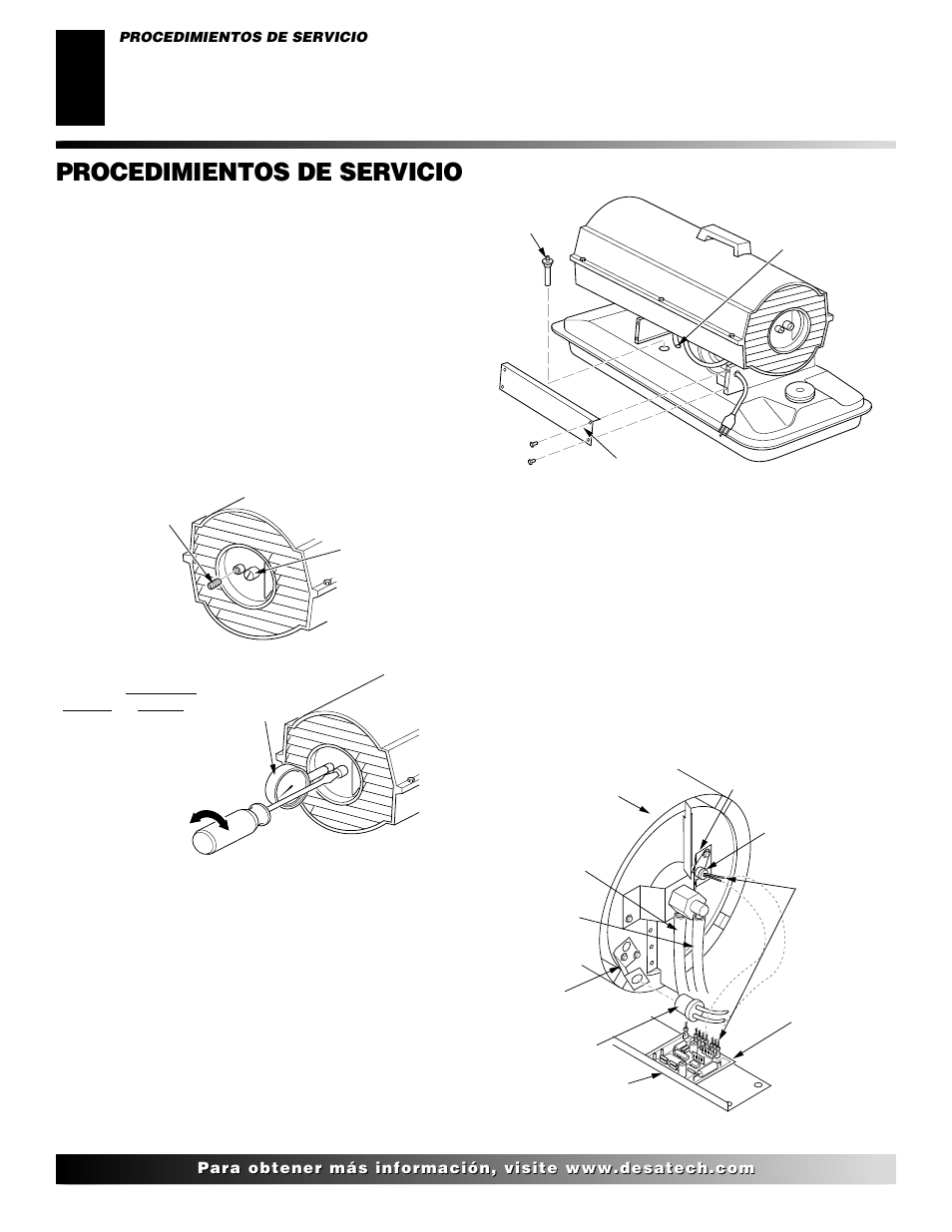 Procedimientos de servicio, Continuación | Desa H.S.I. User Manual | Page 28 / 40