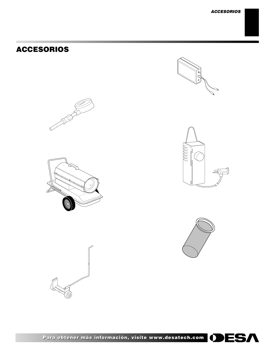 Accesorios | Desa H.S.I. User Manual | Page 33 / 40