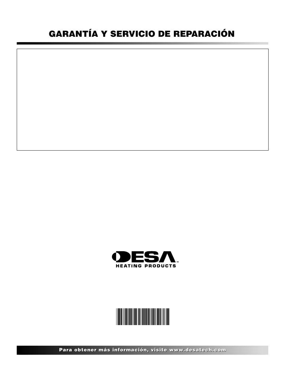 Garantía y servicio de reparación | Desa H.S.I. User Manual | Page 40 / 40