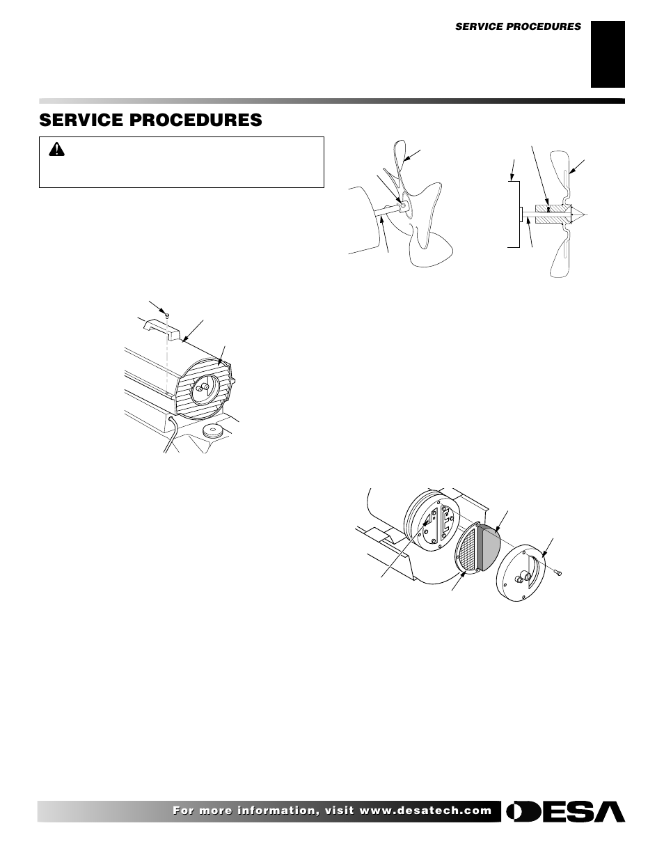 Service procedures | Desa H.S.I. User Manual | Page 7 / 40