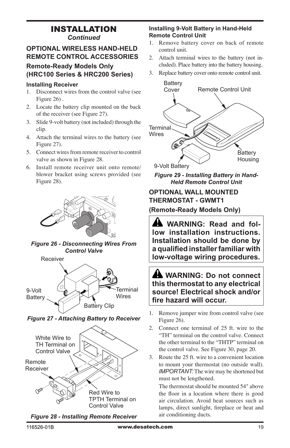 Installation | Desa VDCFTNB User Manual | Page 19 / 44
