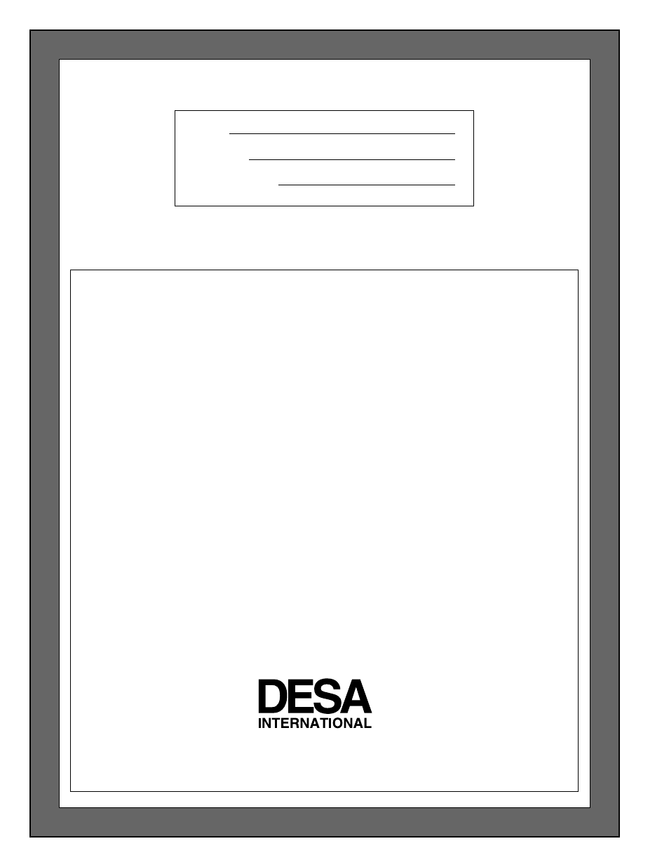 Warranty information | Desa CGN10T User Manual | Page 32 / 32