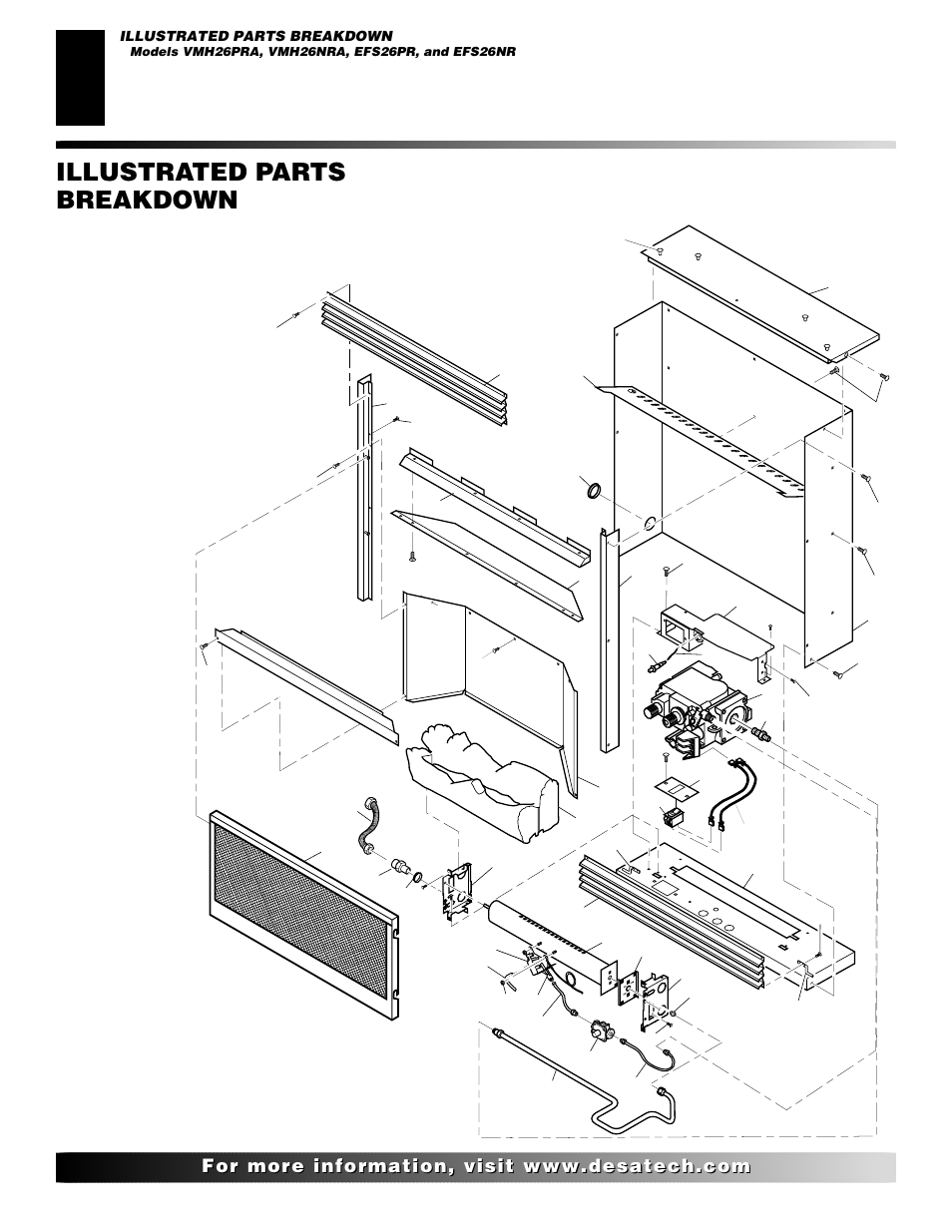 Illustrated parts breakdown | Desa and EFS26NR User Manual | Page 36 / 44