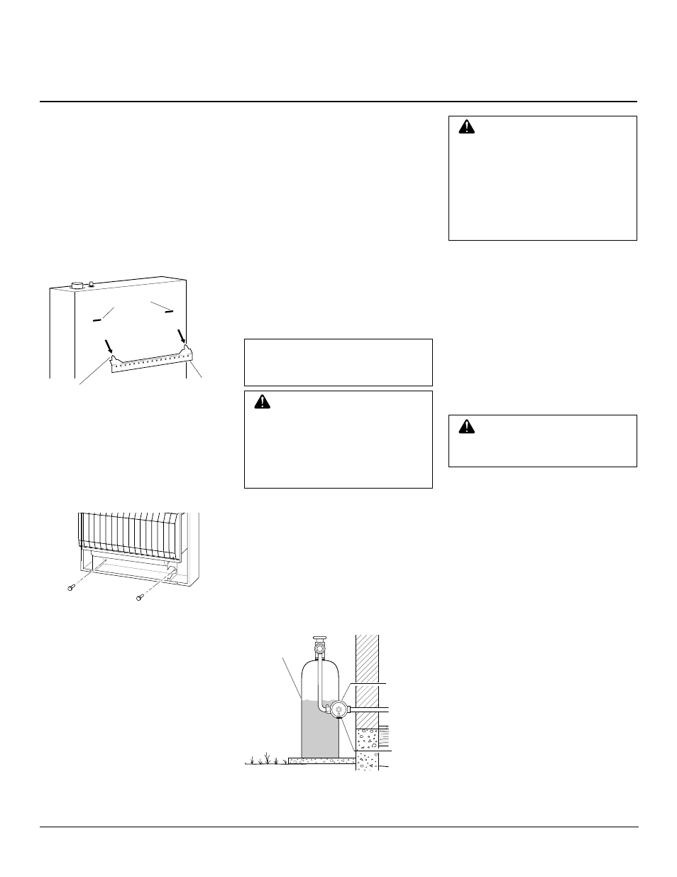 Connecting to gas supply, Installing to wall | Desa RP30D User Manual | Page 8 / 24