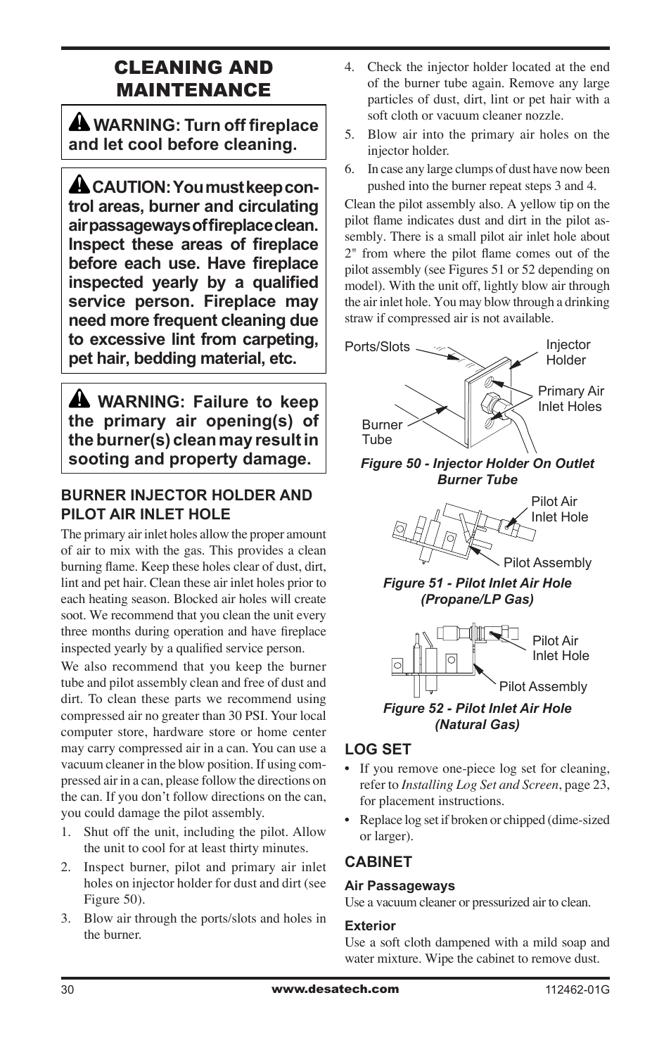Cleaning and maintenance | Desa EFS10TNA User Manual | Page 30 / 44