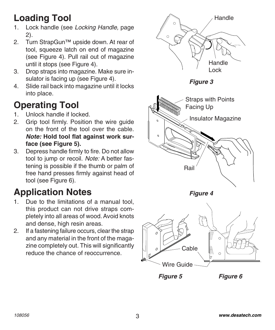 Loading tool, Operating tool | Desa 1214NM User Manual | Page 3 / 12